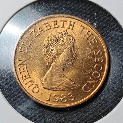 KK钱币收藏小铺  第362场  2月预留时间 周末发货 - 1983 泽西1便士铜币 好品