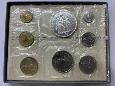 【雨安】【世界币章112-113期】周五/周六 两场连拍 2025-10-31 周五 19:30 保真 8秒倒数自动落锤 高效拍卖  - [现代套币] France 法国套币 1972年 含大力神10法郎