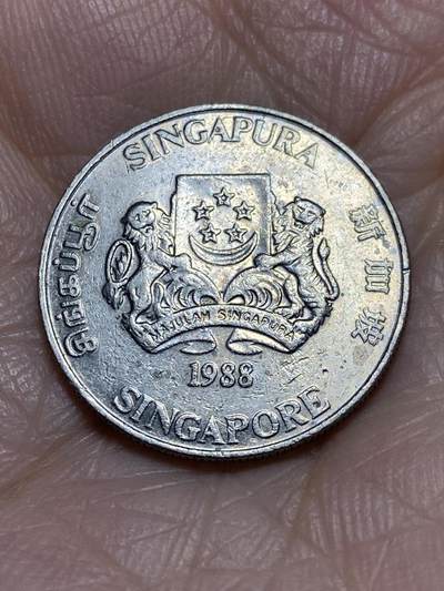 2025年第一百二十场(总第一百四十六场）外国好品散币(免佣金) - 新加坡1988年20分(高盾哭脸版)