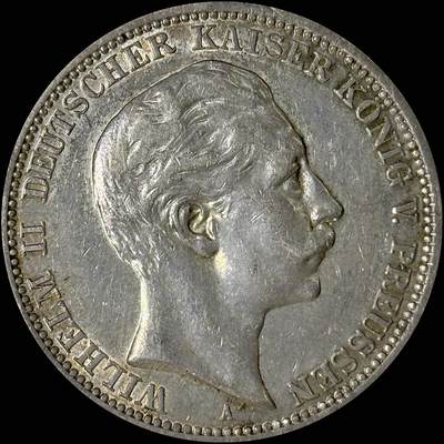 【雨安】【世界币章112-113期】周五/周六 两场连拍 2025-10-31 周五 19:30 保真 8秒倒数自动落锤 高效拍卖  - [裸币德国] Germany 德国 帝国 普鲁士 3马克 威廉二世 1912年