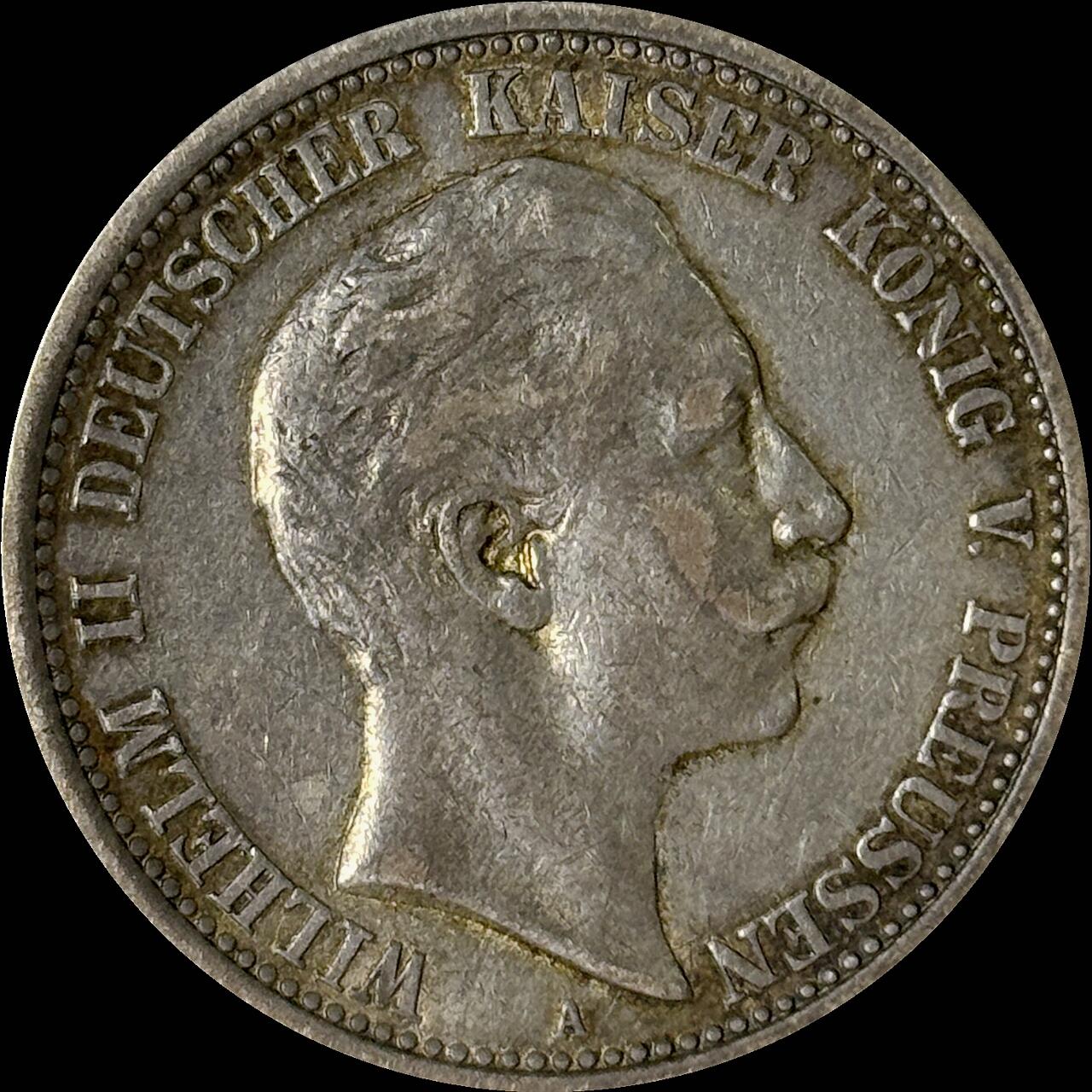 【雨安】【世界币章112-113期】周五/周六 两场连拍 2025-10-31 周五 19:30 保真 8秒倒数自动落锤 高效拍卖  [裸币德国] Germany 德国 帝国 普鲁士 2马克 威廉二世 1906年