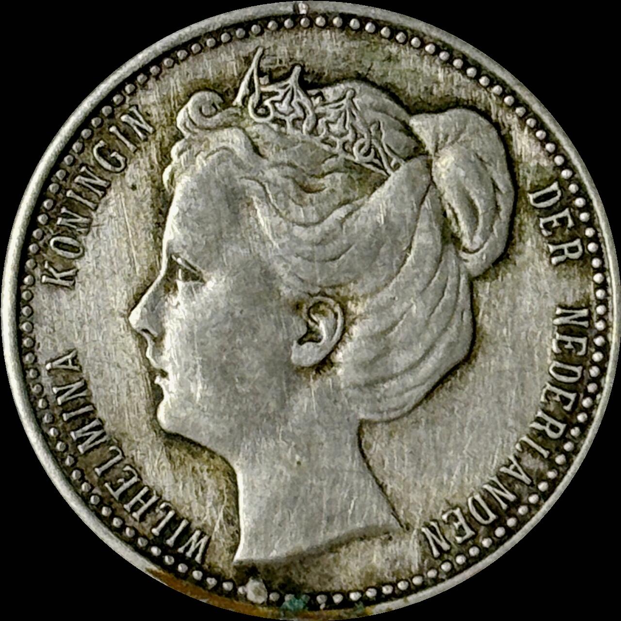 【雨安】【世界币章112-113期】周五/周六 两场连拍 2025-10-31 周五 19:30 保真 8秒倒数自动落锤 高效拍卖  [裸币各国] Netherlands 荷兰 王国 25分 1901年 威廉明娜