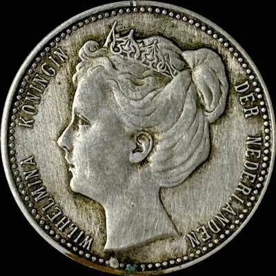 【雨安】【世界币章112-113期】周五/周六 两场连拍 2025-10-31 周五 19:30 保真 8秒倒数自动落锤 高效拍卖  - [裸币各国] Netherlands 荷兰 王国 25分 1901年 威廉明娜