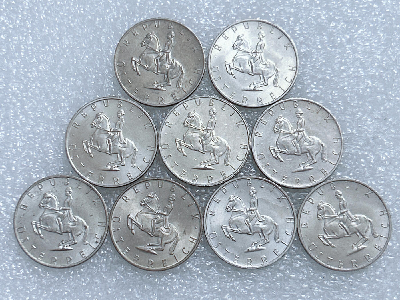 第一海外回流一元起拍收藏 散集专场  第260期 奥地利5先令硬币9枚 原光好品