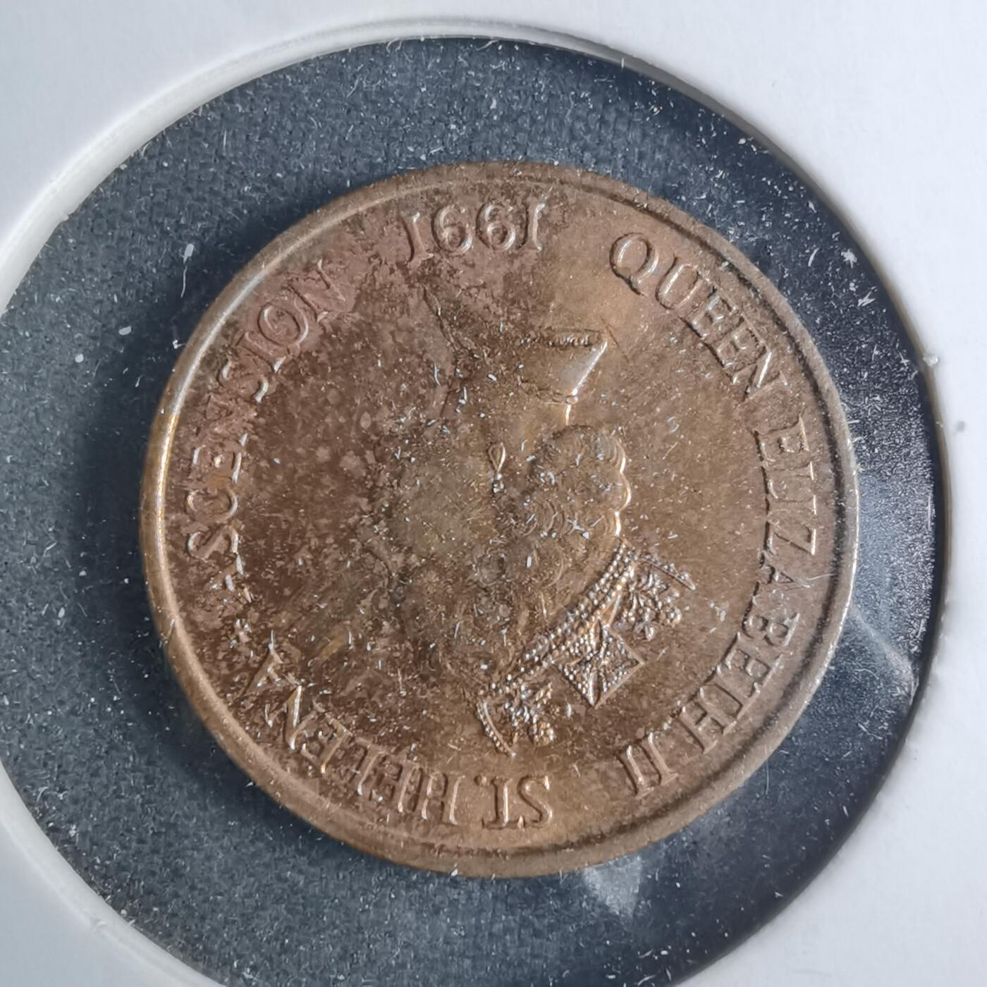 沼泽如烟--第885场 圣赫勒拿1991年1便士