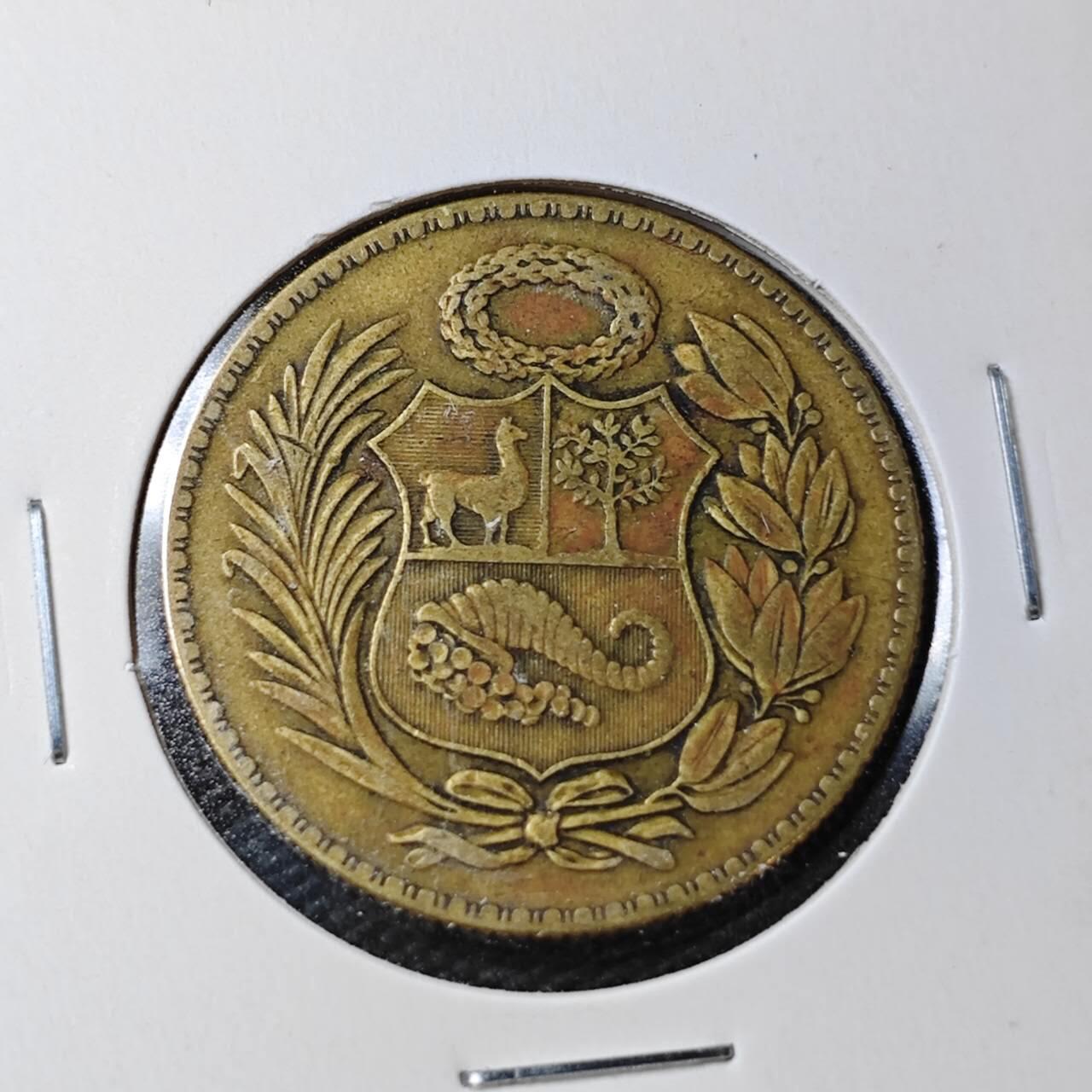 KK钱币收藏小铺  第361场  2月预留时间 周末发货  1935秘鲁1/2索尔铜币 早年份