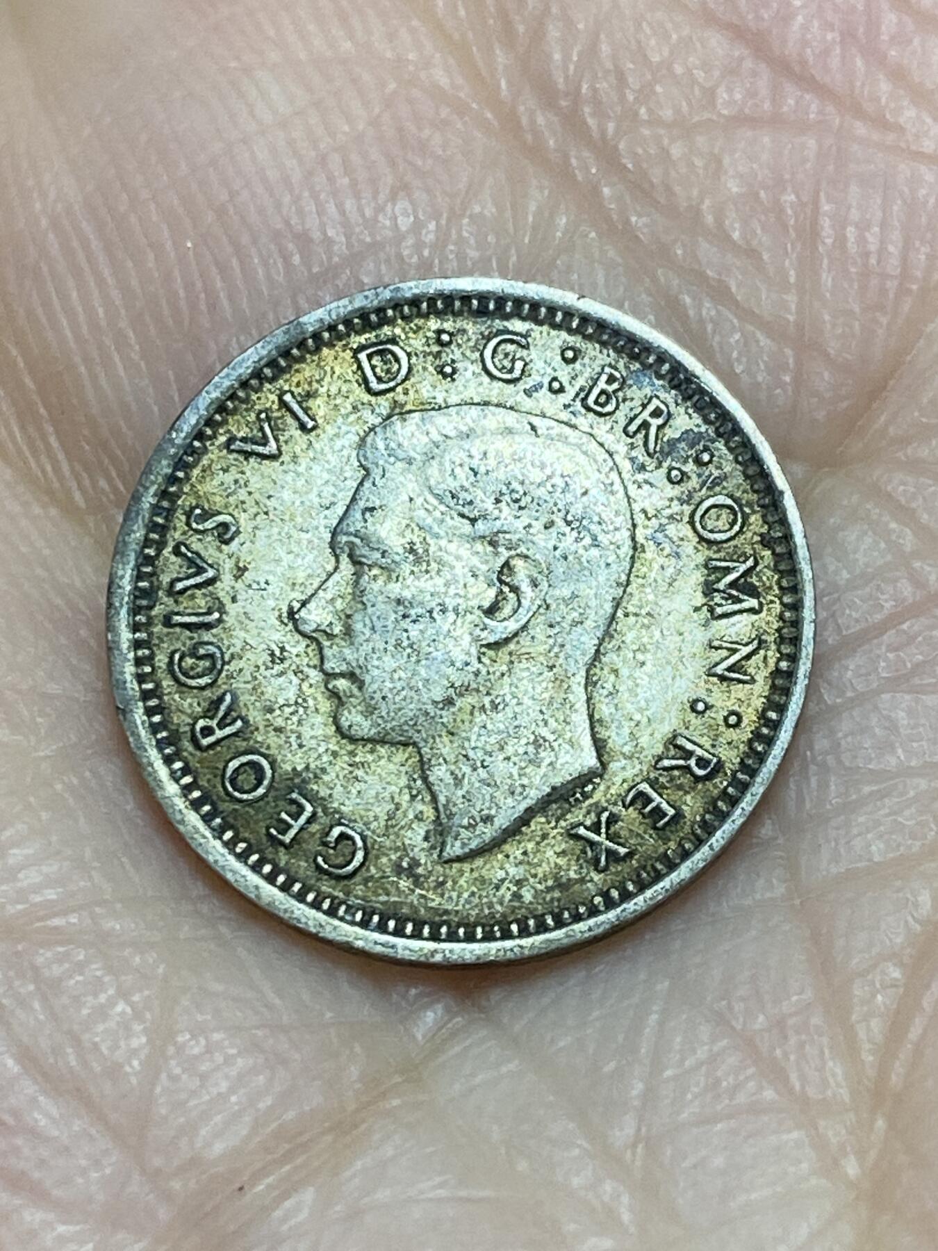 2025年第一百二十场(总第一百四十六场）外国好品散币(免佣金) 英国🇬🇧1941年3便士银币(乔治六世第一版，500银)