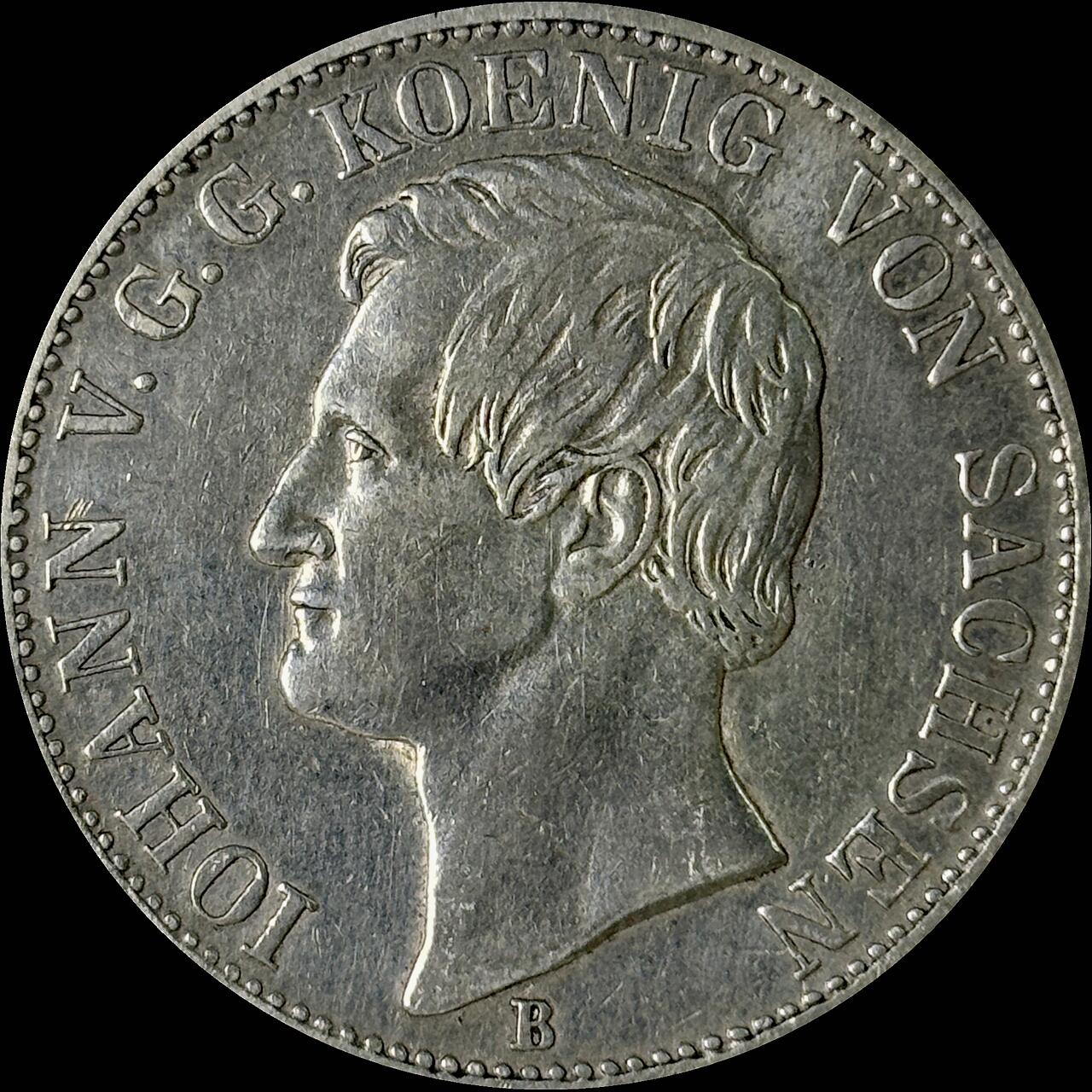 【雨安】【世界币章112-113期】周五/周六 两场连拍 2025-10-31 周五 19:30 保真 8秒倒数自动落锤 高效拍卖  [裸币德国] Germany 德国 德意志 1泰勒 Saxony萨克森 Thun.349 (1861-1865) 矿业 1865年