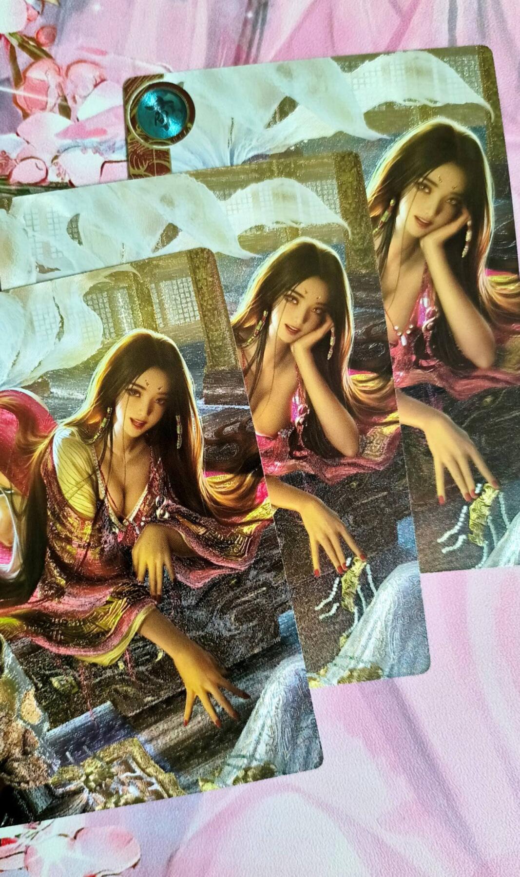 龙虎卡牌第六一场 （无佣金，单场满200元包邮，欢迎送拍） 粗闪3张 卡玩帕克 百花谱 万世女娲 妲己 一套