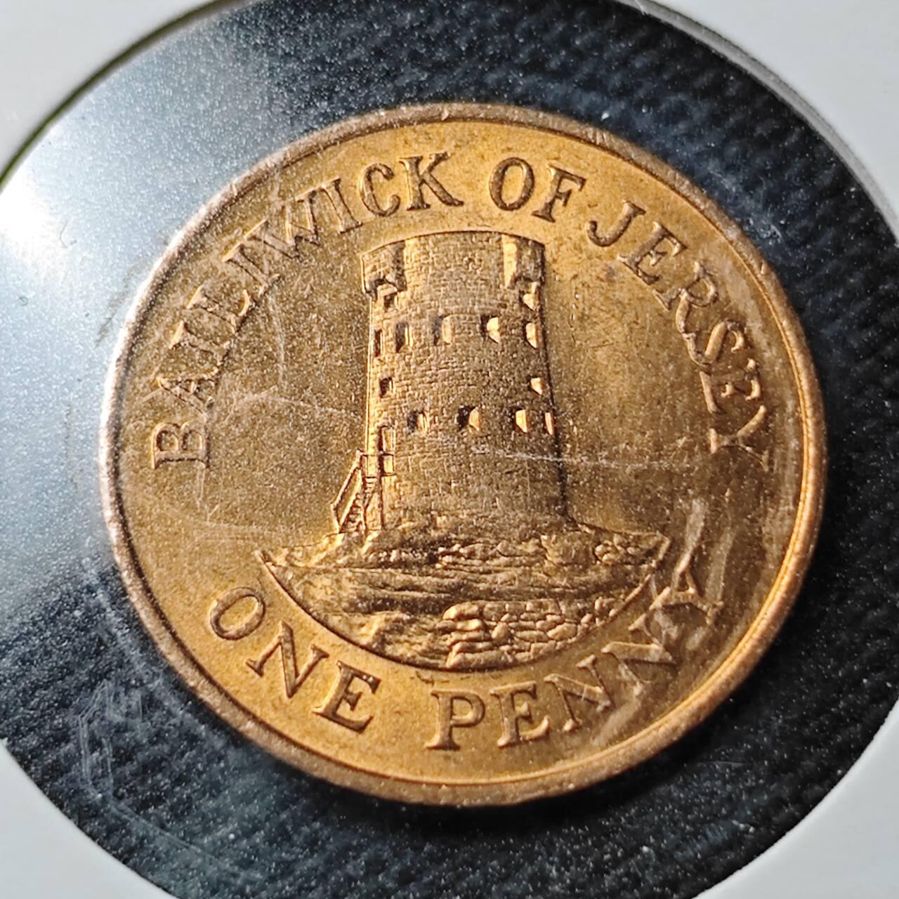 KK钱币收藏小铺  第362场  2月预留时间 周末发货 1983 泽西1便士铜币 好品