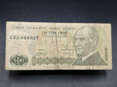 【淘币小摊】实时拍第七百八十二拍   无佣金纸币福利场   满百包邮可预留二周 每周一统一发货   - 土耳其10里拉