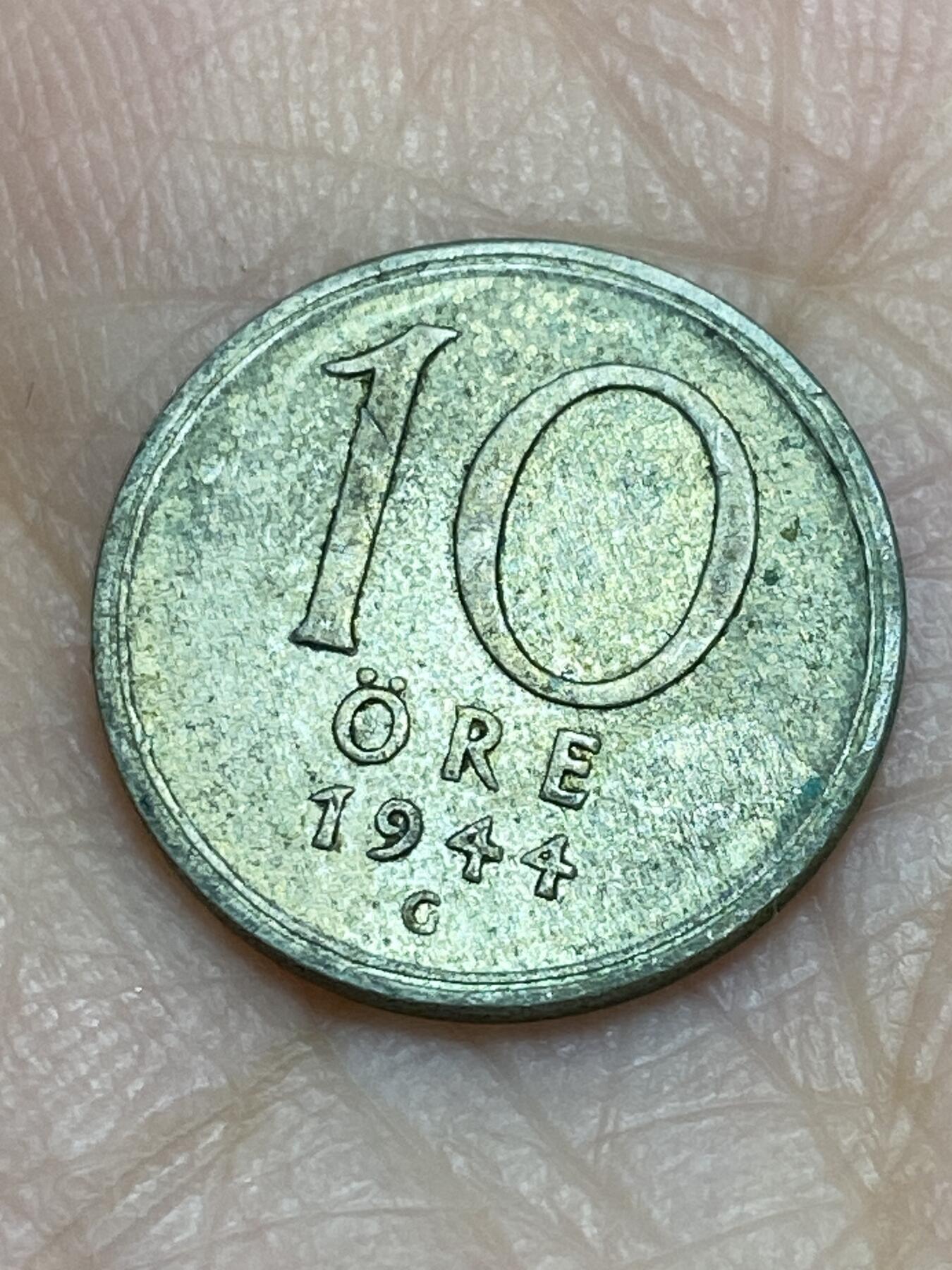 2025年第一百二十场(总第一百四十六场）外国好品散币(免佣金) 瑞典🇸🇪1944年10欧尔银币(古斯塔夫五世第三版，前期G标，400银)