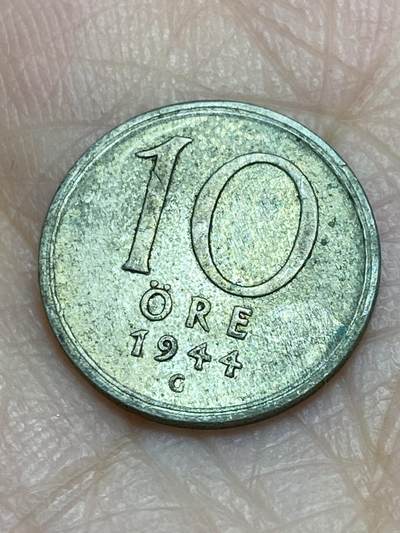 2025年第一百二十场(总第一百四十六场）外国好品散币(免佣金) - 瑞典🇸🇪1944年10欧尔银币(古斯塔夫五世第三版，前期G标，400银)