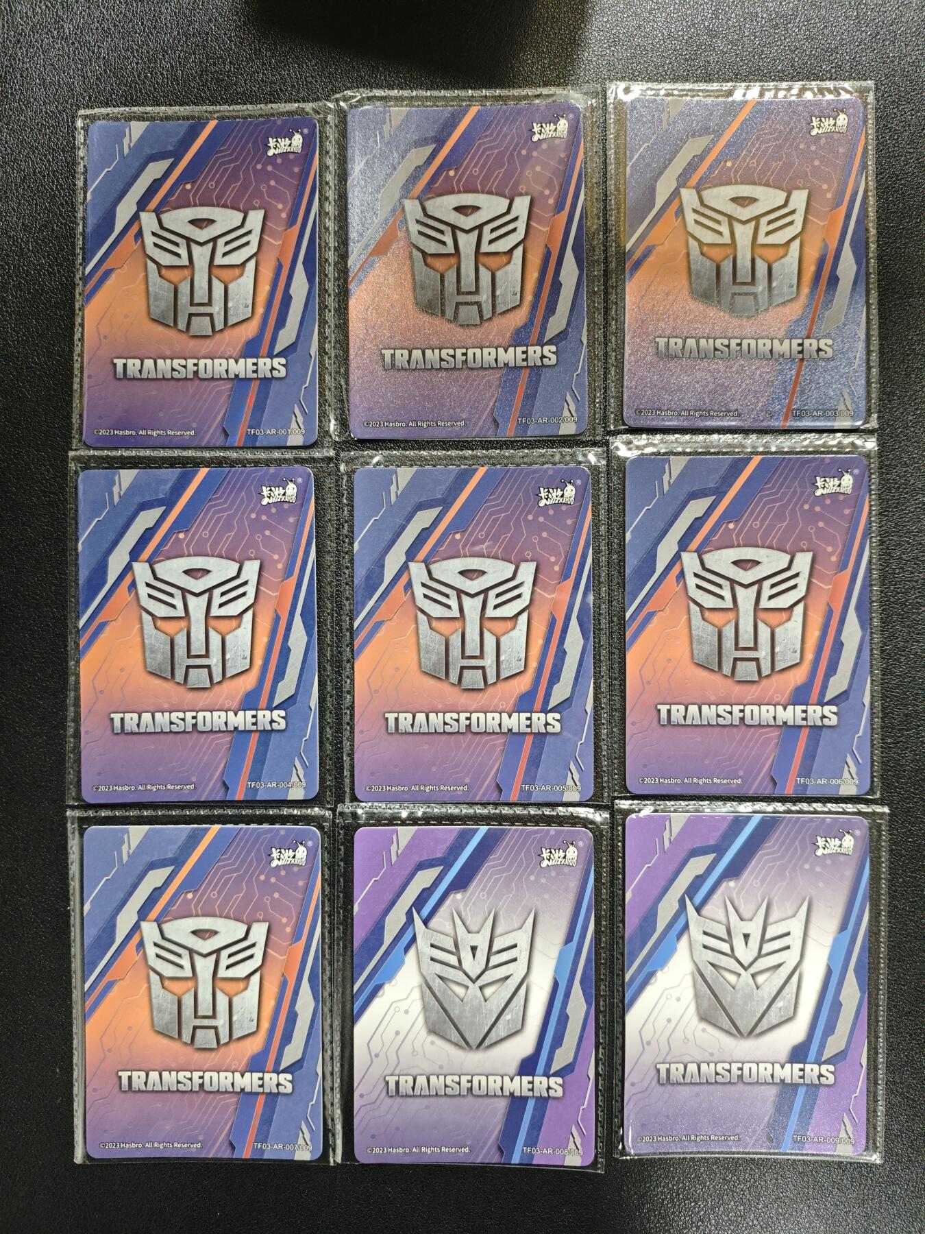 天玑星卡拍第134期《11.3周一截拍》持续收拍收评中 满赠卡需备注 卡游 AR 变形金刚 九张