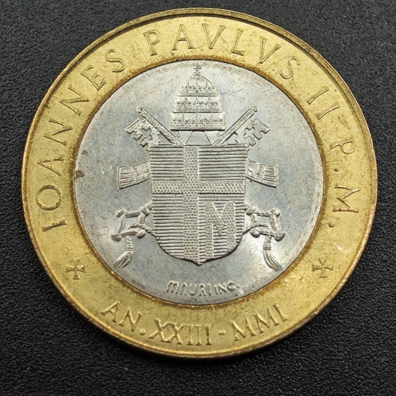 【淘币小摊】实时拍第七百八十一拍   散币场   满百包邮可预留二周 每周一统一发货   梵蒂冈2001年1000里拉