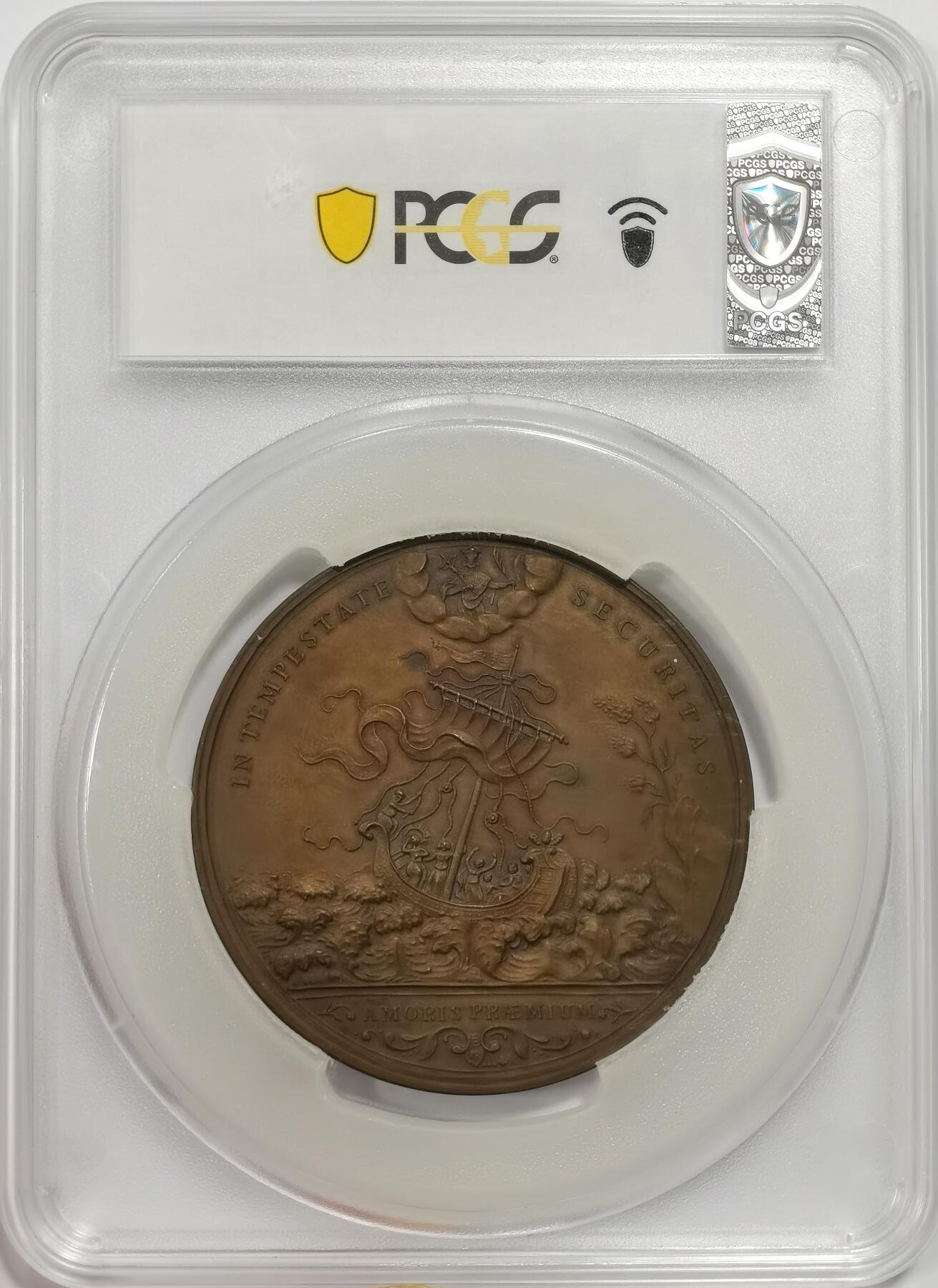 博洋堂世界钱币拍卖第144期（全场包邮） PCGS SP63 奥地利1914年圣乔治屠龙大铜章，冠军分！