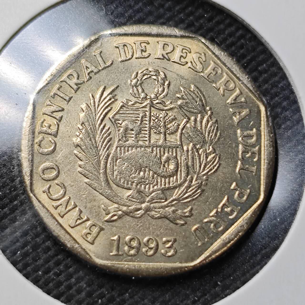 KK钱币收藏小铺  第362场  2月预留时间 周末发货  1993秘鲁50索尔