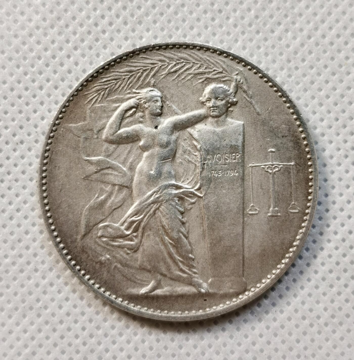 甄臻铺-世界币章拍卖（第37期），送拍享返佣金等优惠多多 法国化学工业联盟纪念银章 25.4克 菱形野猪头+ARGENT边铭