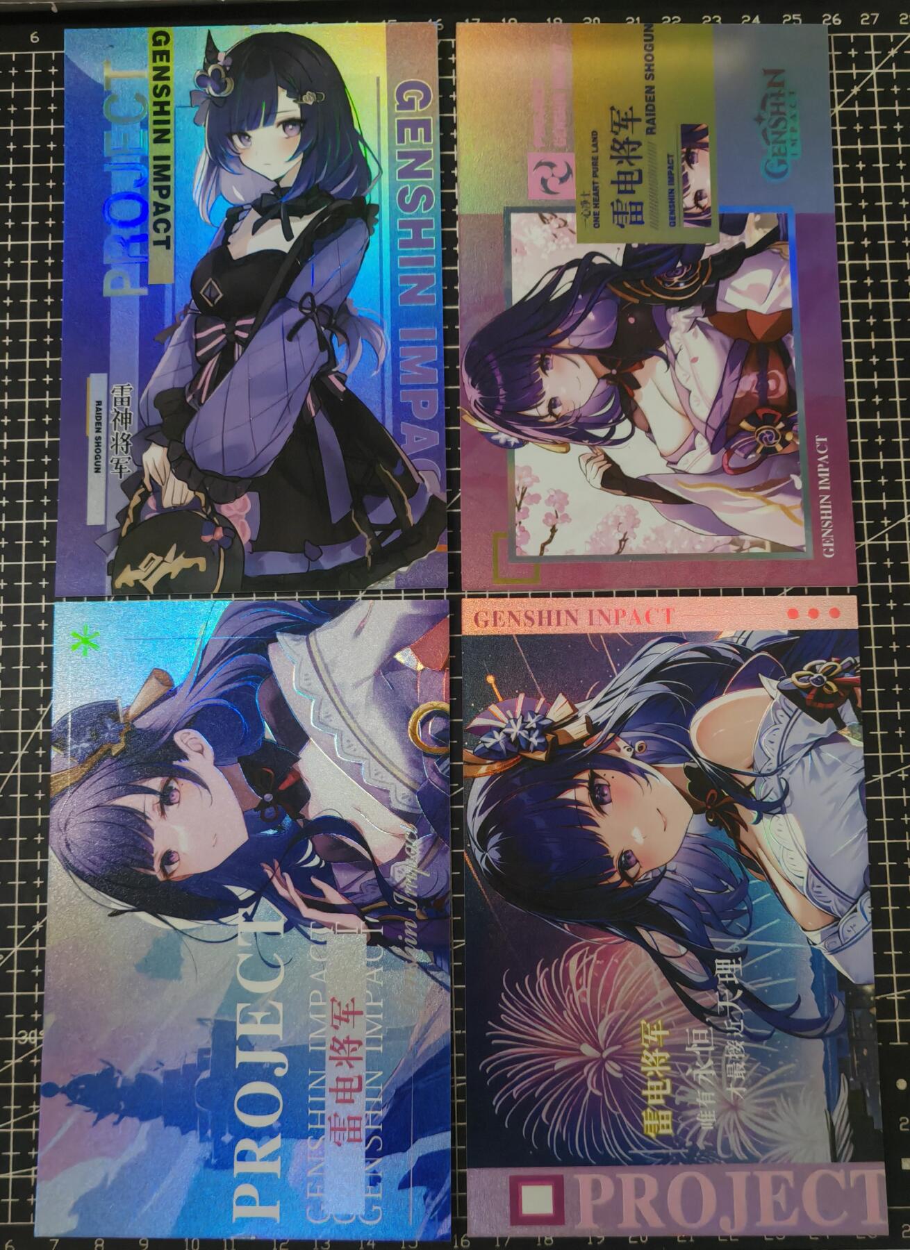 铃鹿第九期（提示一：自制卡难免瑕疵，可能存在撞角爆边等出厂瑕疵，介意慎拍；提示二：参拍请慎重，跑单押金不退的）） 雷电将军A6彩闪明信片