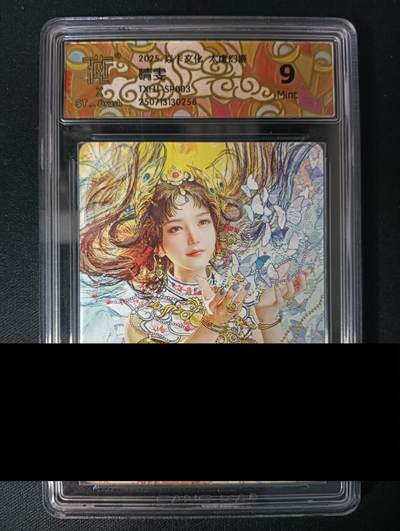 花开卡拍第45期（11月2号周日截拍，品控勿拍!!!拍品不寄存，运费5元，自制卡难免瑕疵，可能存在轻微撞角爆边等出厂瑕疵，品控介意勿拍！） - 焱卡 太虚幻境 晴雯大头卡 ccg9