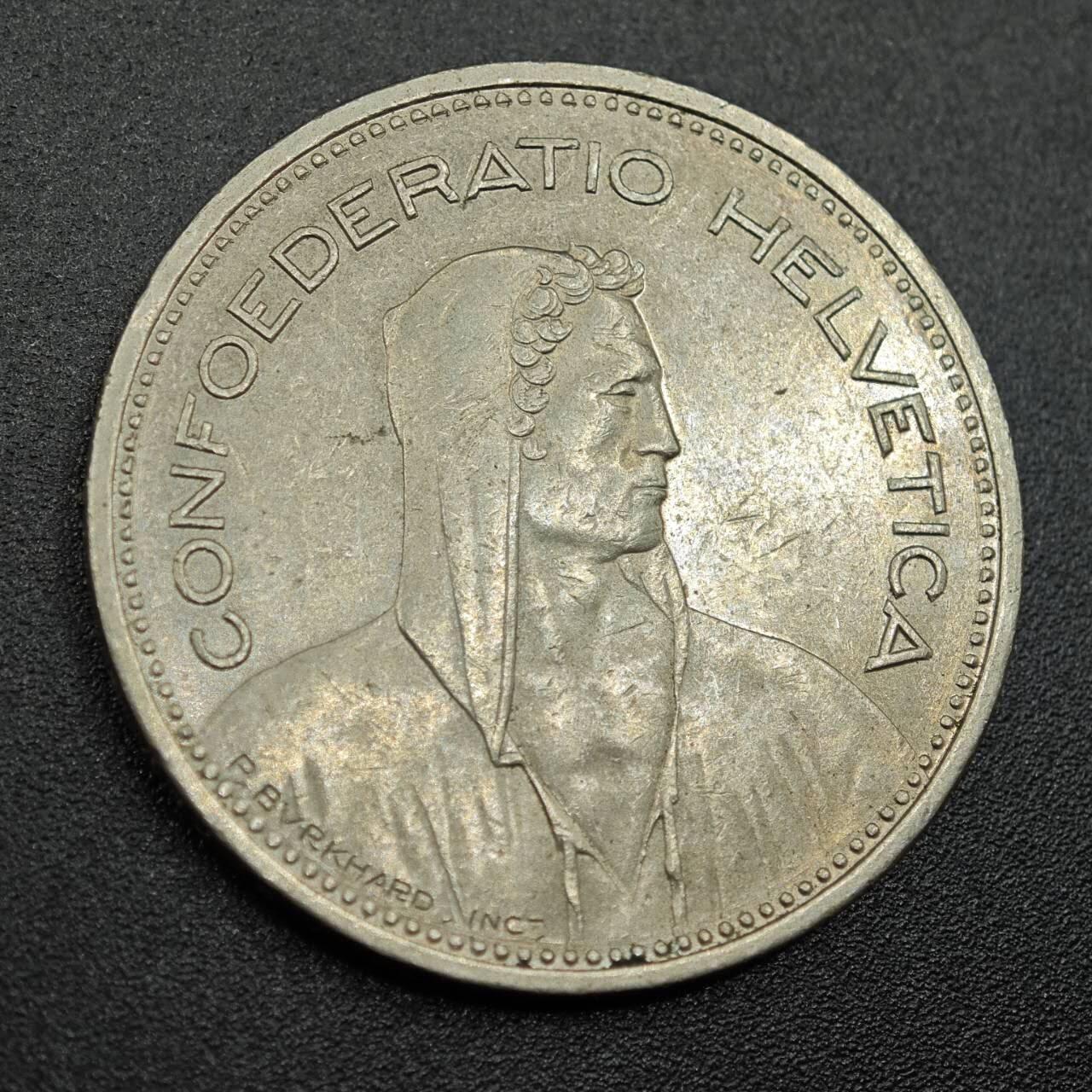 【淘币小摊】实时拍第七百八十一拍   散币场   满百包邮可预留二周 每周一统一发货   瑞士1987年5法郎镍币