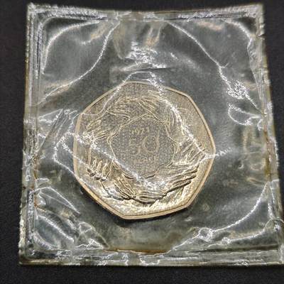 【淘币小摊】实时拍第七百八十一拍   散币场   满百包邮可预留二周 每周一统一发货   - 英国1973年50便士入欧精制纪念币