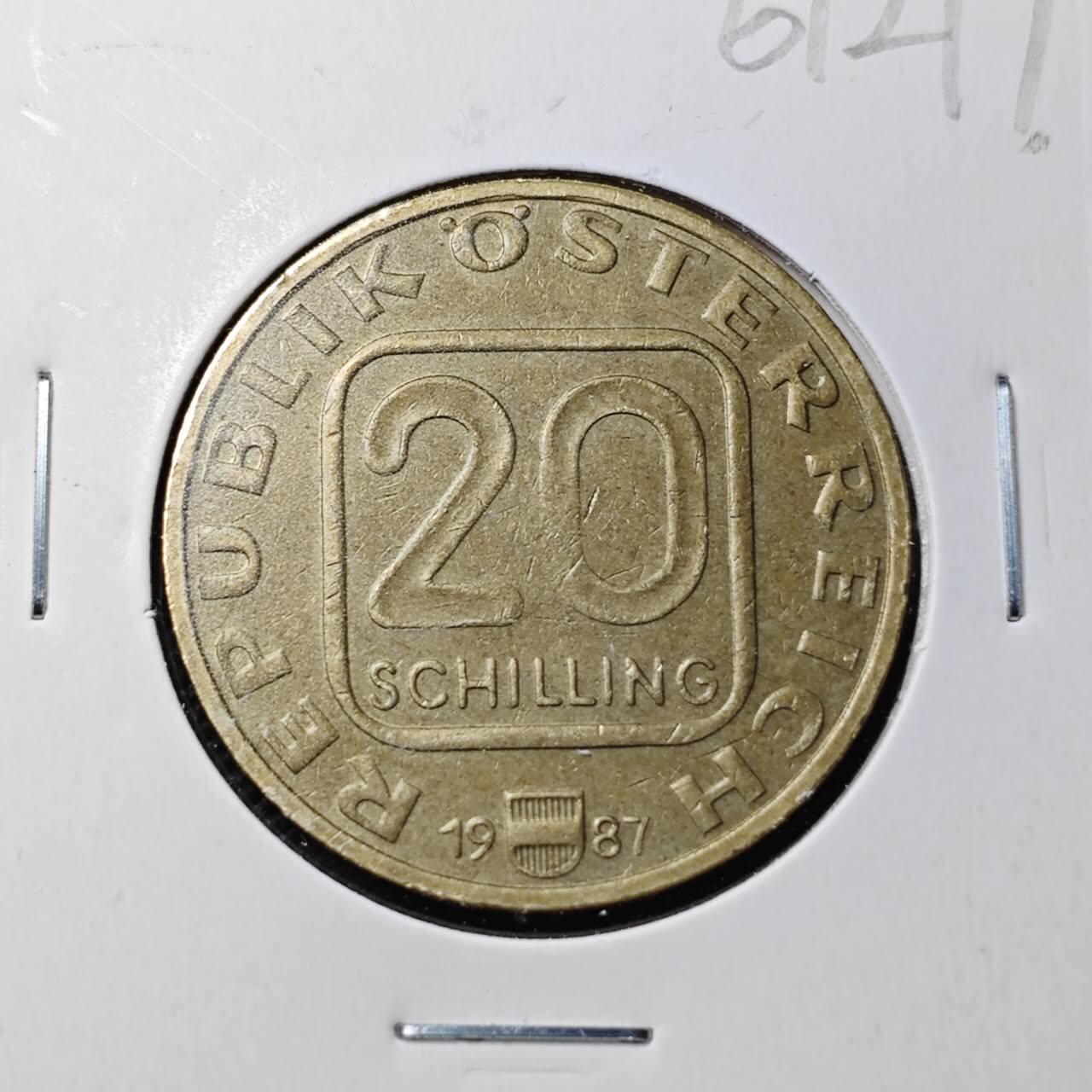 KK钱币收藏小铺  第361场  2月预留时间 周末发货  1987奥地利20先令纪念币 不多见