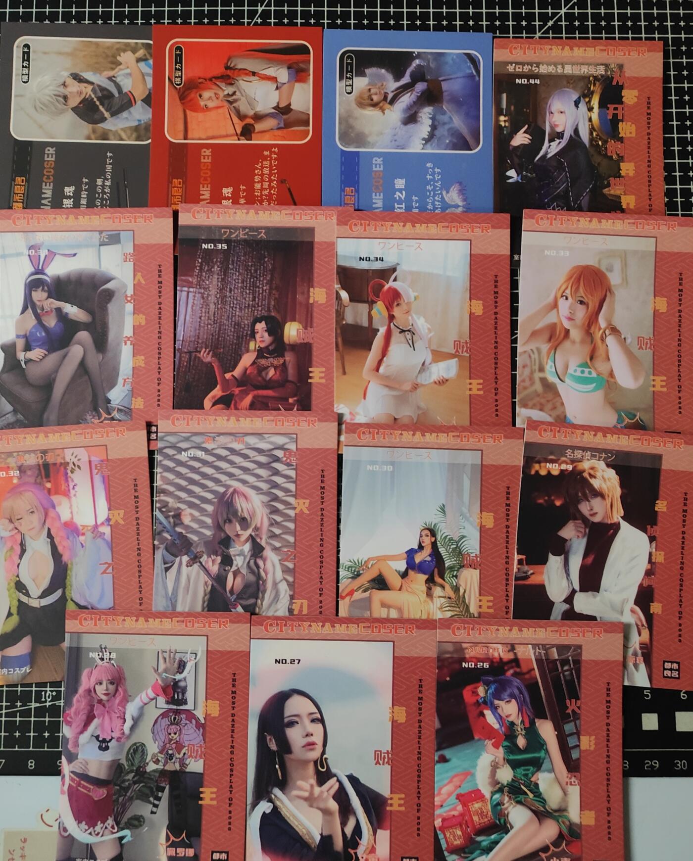 铃鹿第九期（提示一：自制卡难免瑕疵，可能存在撞角爆边等出厂瑕疵，介意慎拍；提示二：参拍请慎重，跑单押金不退的）） 都市良茗cos卡27张