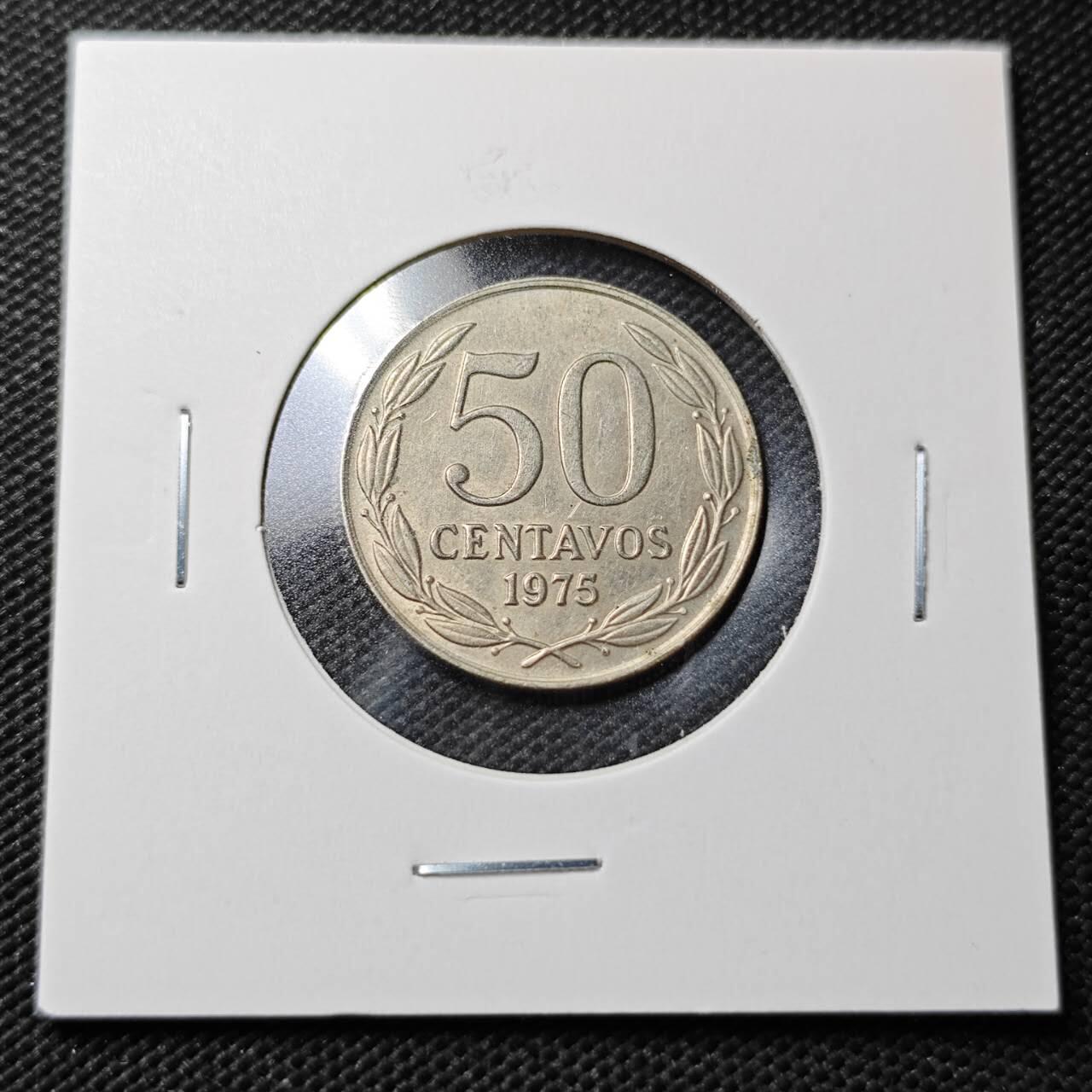 KK钱币收藏小铺  第362场  2月预留时间 周末发货  1975智利50分