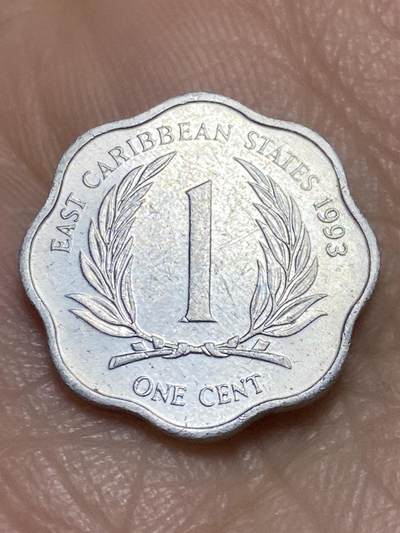 2025年第一百二十场(总第一百四十六场）外国好品散币(免佣金) - 东加勒比1993年1分(伊丽莎白二世中年花冠)