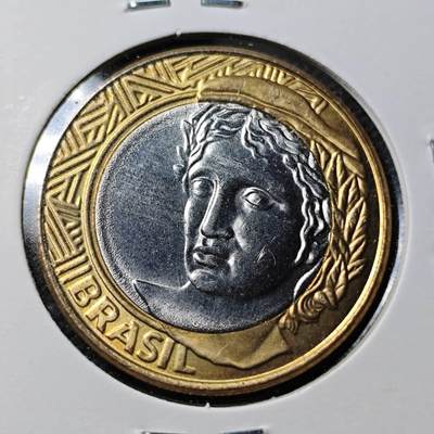KK钱币收藏小铺  第361场  2月预留时间 周末发货 -  巴西1瑞尔双色币