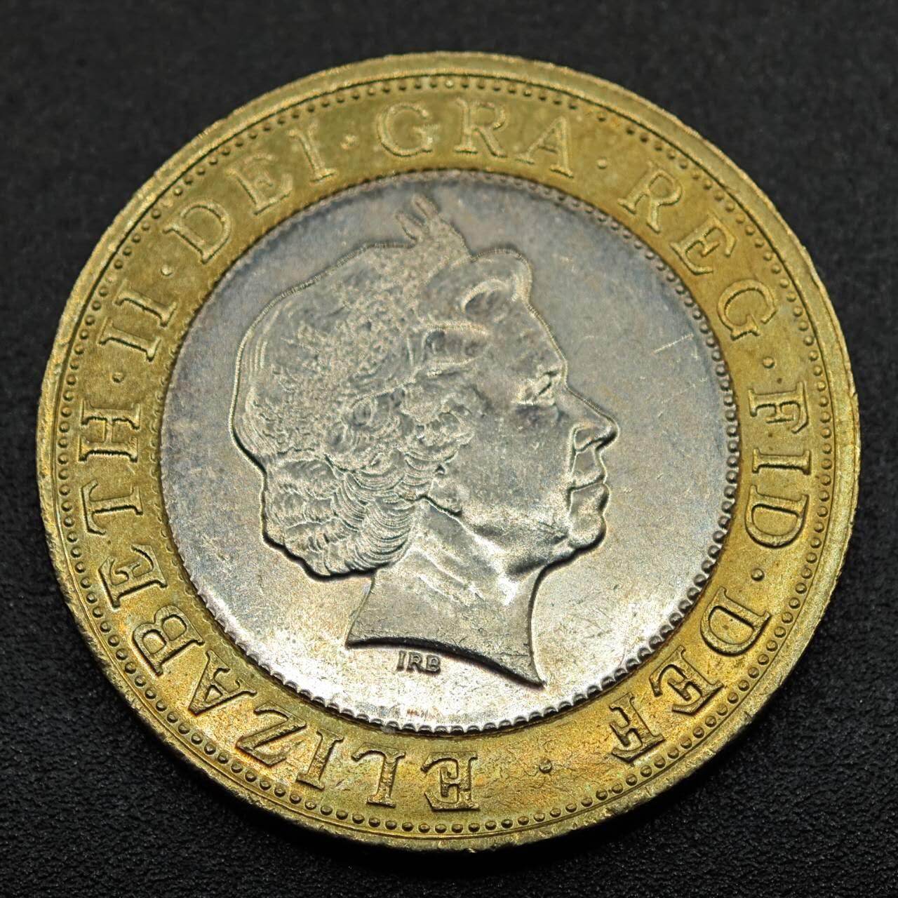 【淘币小摊】实时拍第七百八十一拍   散币场   满百包邮可预留二周 每周一统一发货   英国2005年2镑纪念币