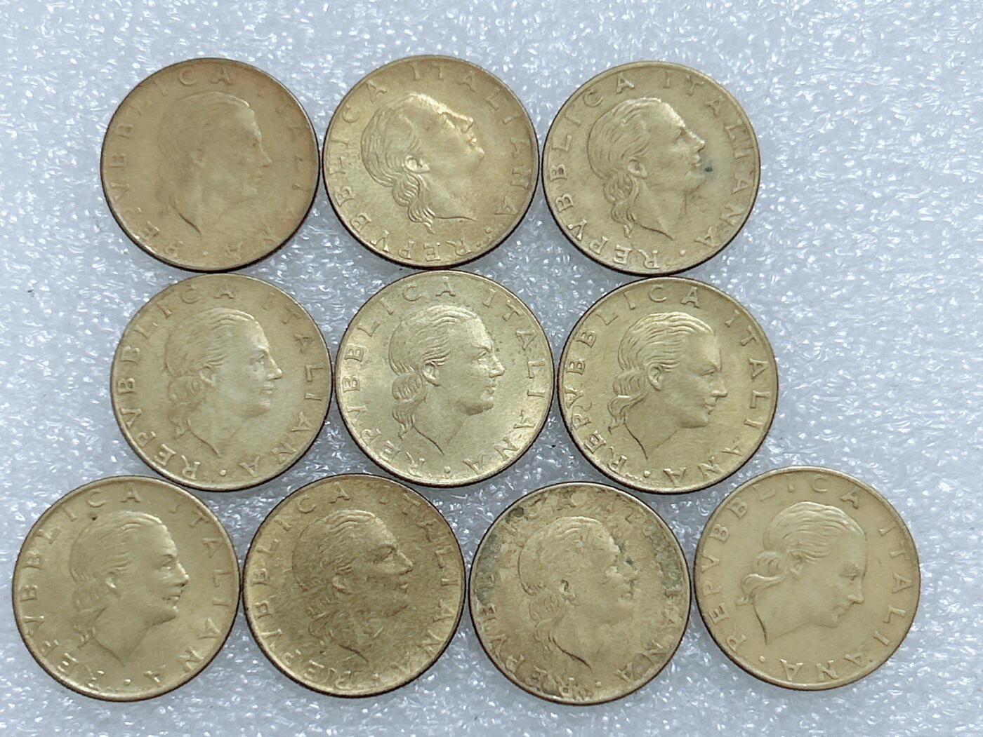 第一海外回流一元起拍收藏 散集专场  第260期 意大利200里拉黄铜币 10枚