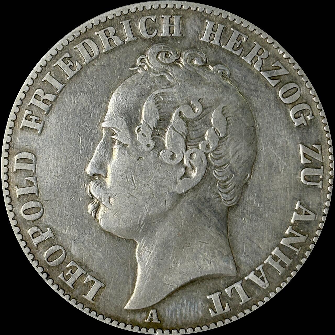 【雨安】【世界币章112-113期】周五/周六 两场连拍 2025-10-31 周五 19:30 保真 8秒倒数自动落锤 高效拍卖  [裸币德国] Germany 德国 德意志 1泰勒 Anhalt-Dessau安哈特 Thun.009 KM#0014 1858年 双熊