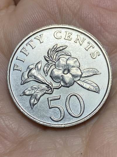 2025年第一百二十场(总第一百四十六场）外国好品散币(免佣金) - 新加坡🇸🇬1987年50分(高盾哭脸，齿边版)