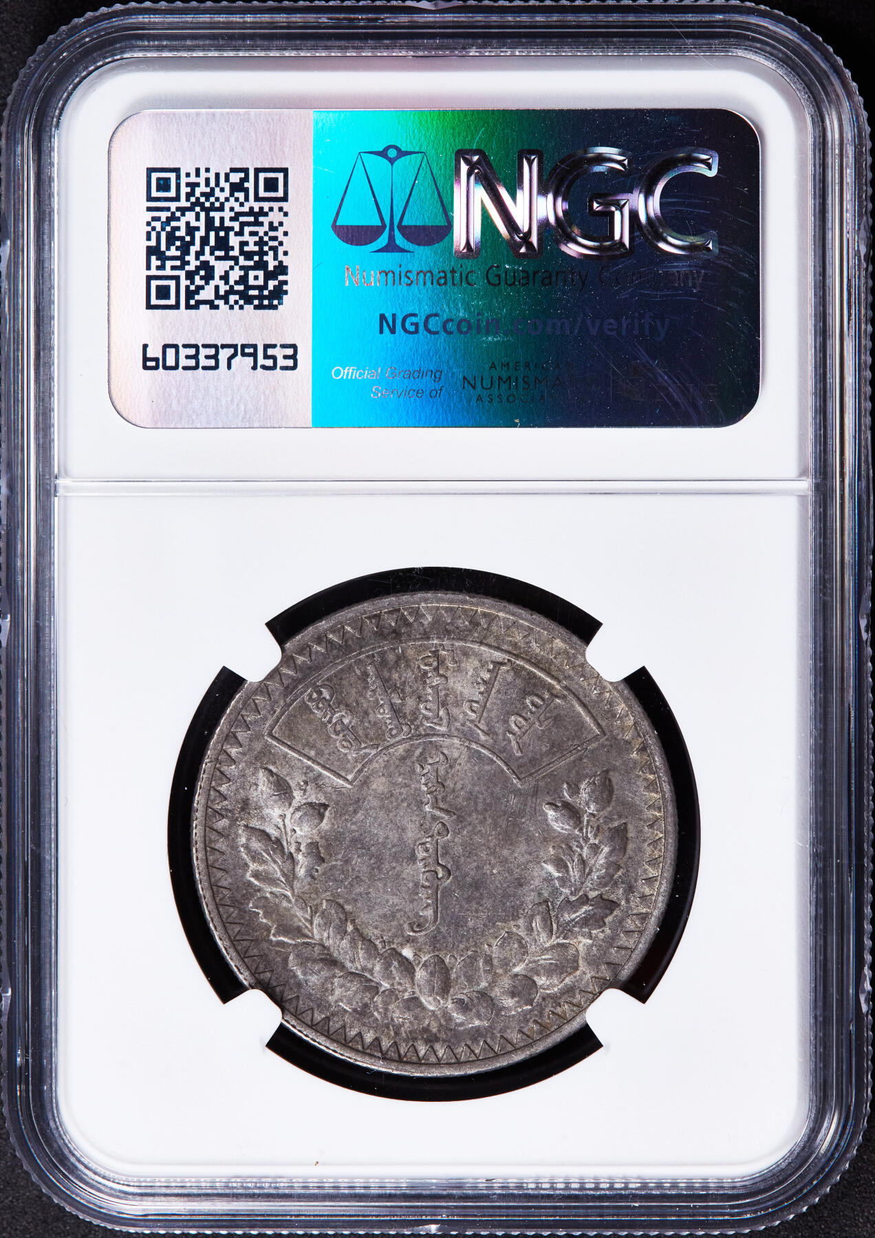 【俄甄集藏】2025年(044)11-12星期三晚 19:30 全场包邮 蒙古1925年1图格里克银币，NGC AUD，酱彩原光品相，圣彼得堡造币厂代铸