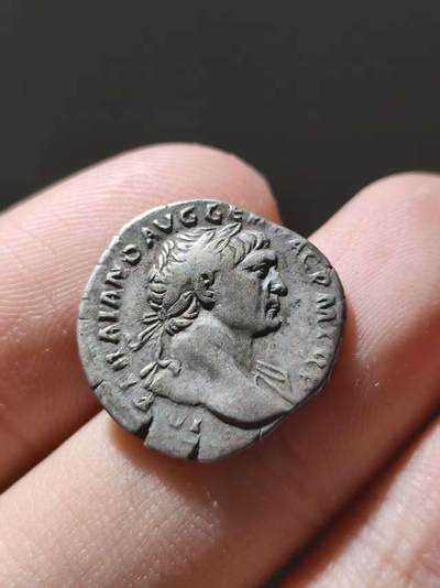 星盘世界钱币十一月五日古典币专场 - 古罗马帝国五贤帝之图拉真大帝，背和平女神持丰饶角，第纳尔银币，公元98–117年