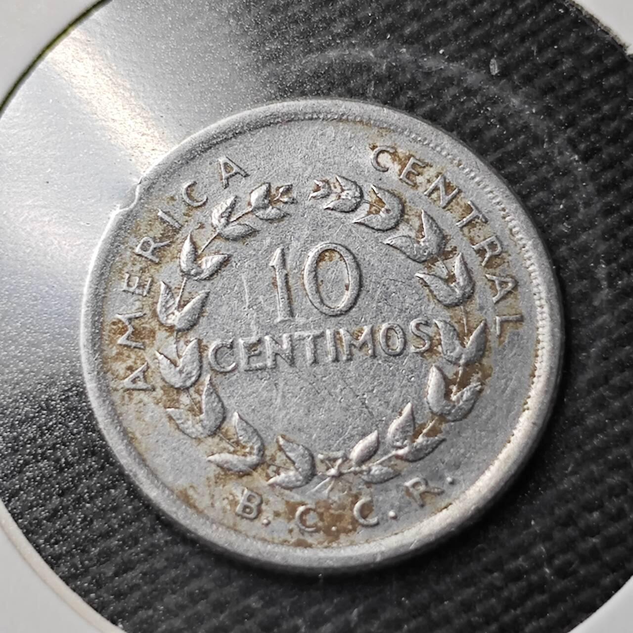 KK钱币收藏小铺  第361场  2月预留时间 周末发货  1953哥斯达黎加10分