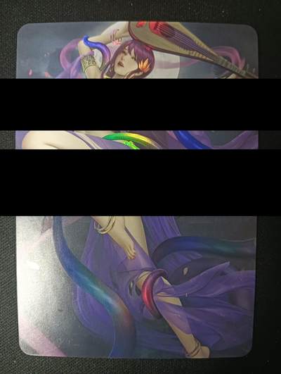 花开卡拍第45期（11月2号周日截拍，品控勿拍!!!拍品不寄存，运费5元，自制卡难免瑕疵，可能存在轻微撞角爆边等出厂瑕疵，品控介意勿拍！） - 艺术卡 卡将 LGD作品5 彩闪，卡背反光看隐约有划痕