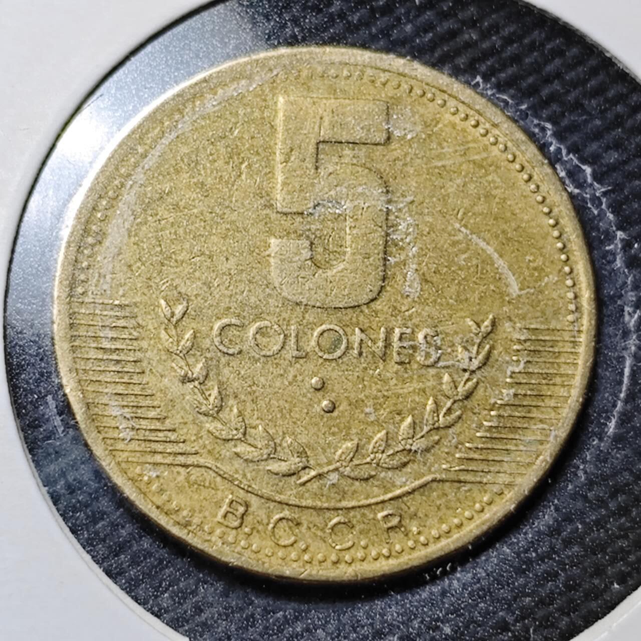 KK钱币收藏小铺  第361场  2月预留时间 周末发货  1999哥斯达黎加5科朗