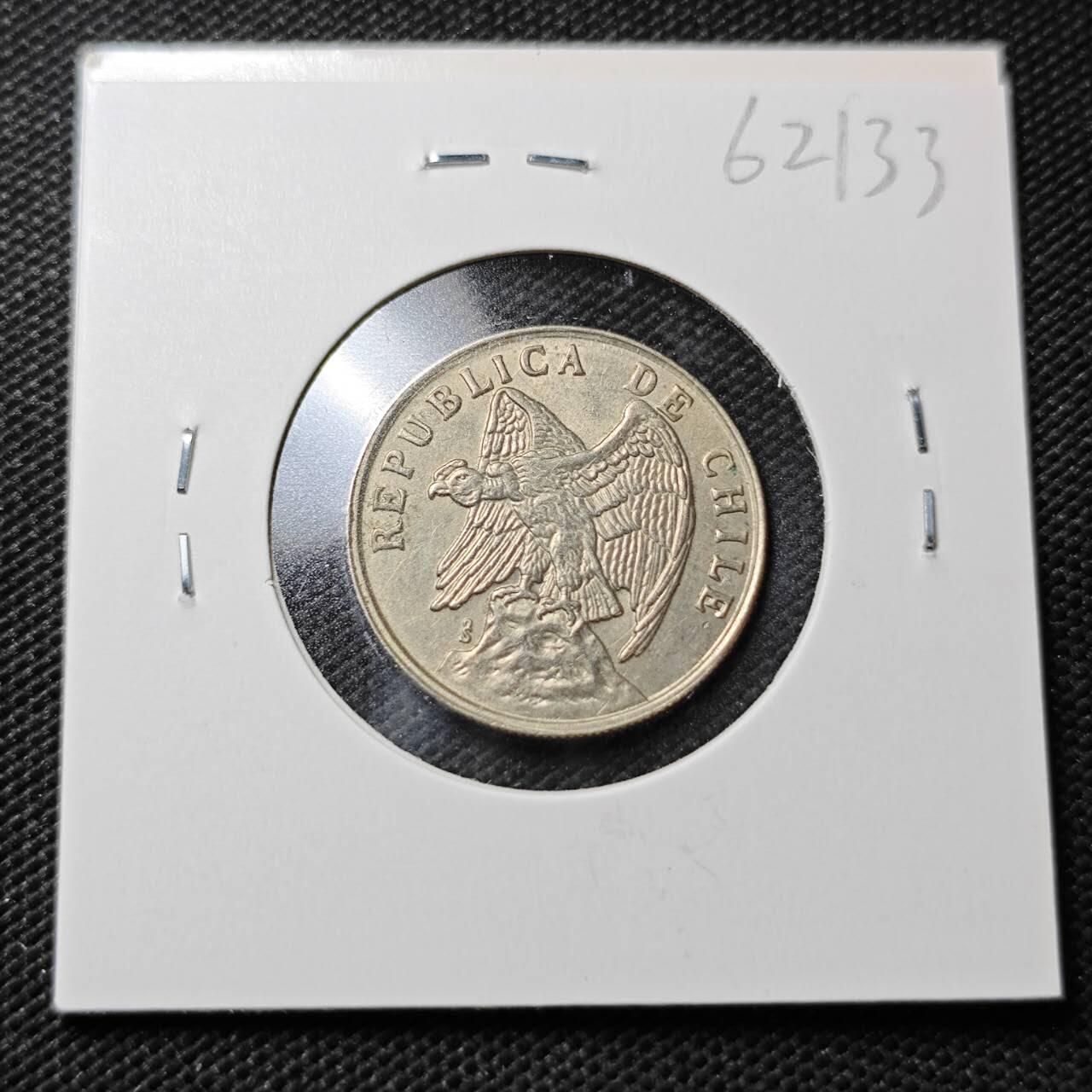 KK钱币收藏小铺  第362场  2月预留时间 周末发货  1975智利50分