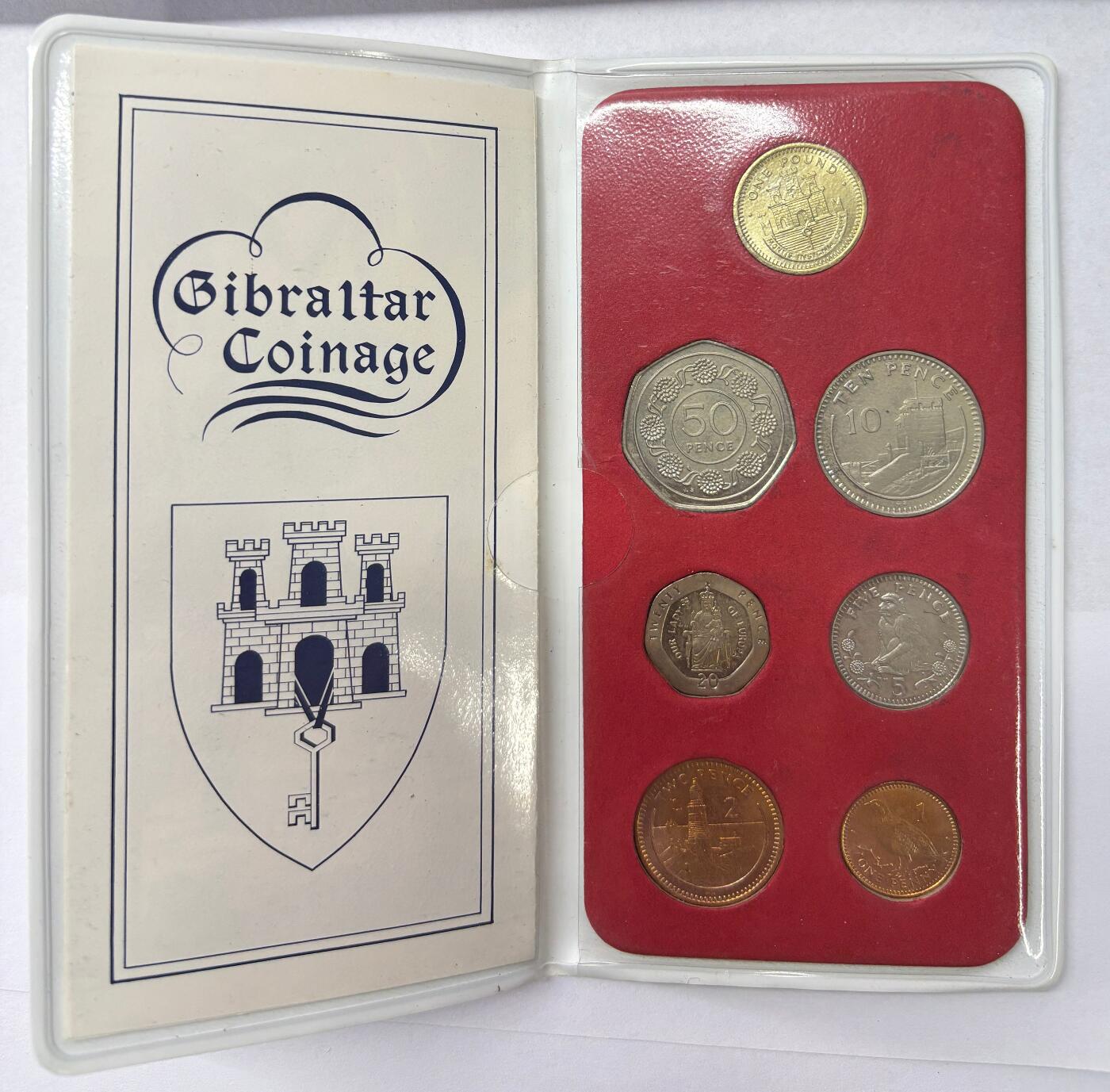 【雨安】【世界币章112-113期】周五/周六 两场连拍 2025-10-31 周五 19:30 保真 8秒倒数自动落锤 高效拍卖  [现代套币] Gibraltar 直布罗陀套币 1988年