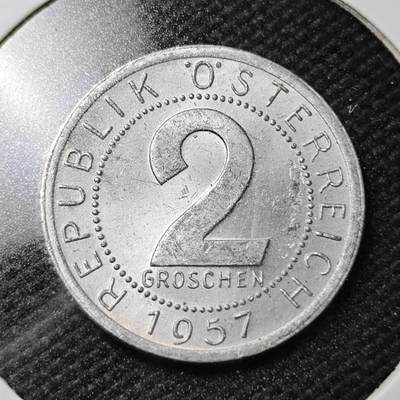 KK钱币收藏小铺  第362场  2月预留时间 周末发货 -  1957奥地利2格罗申