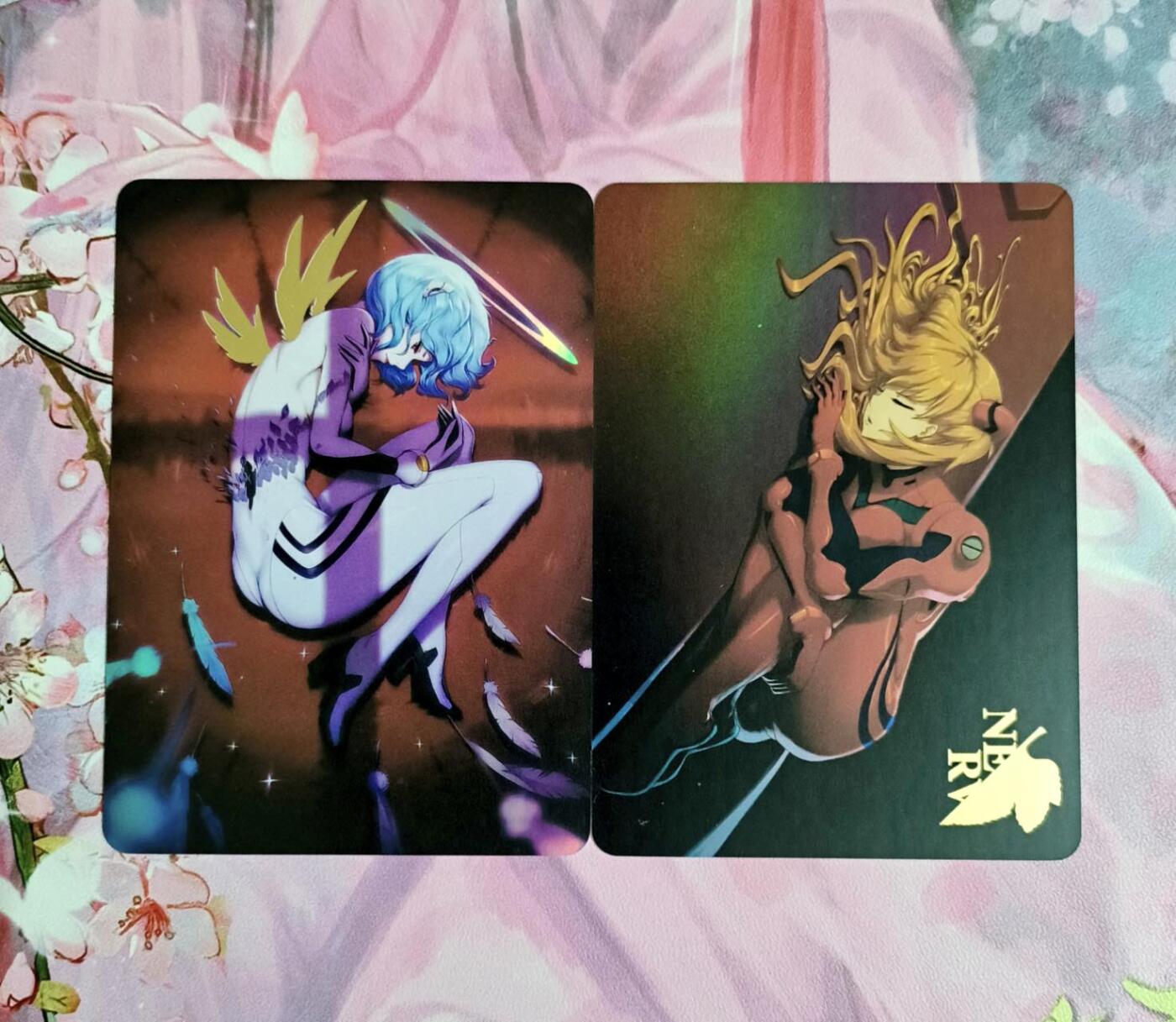 龙虎卡牌第六一场 （无佣金，单场满200元包邮，欢迎送拍） 彩闪2张 EVA双女主对卡