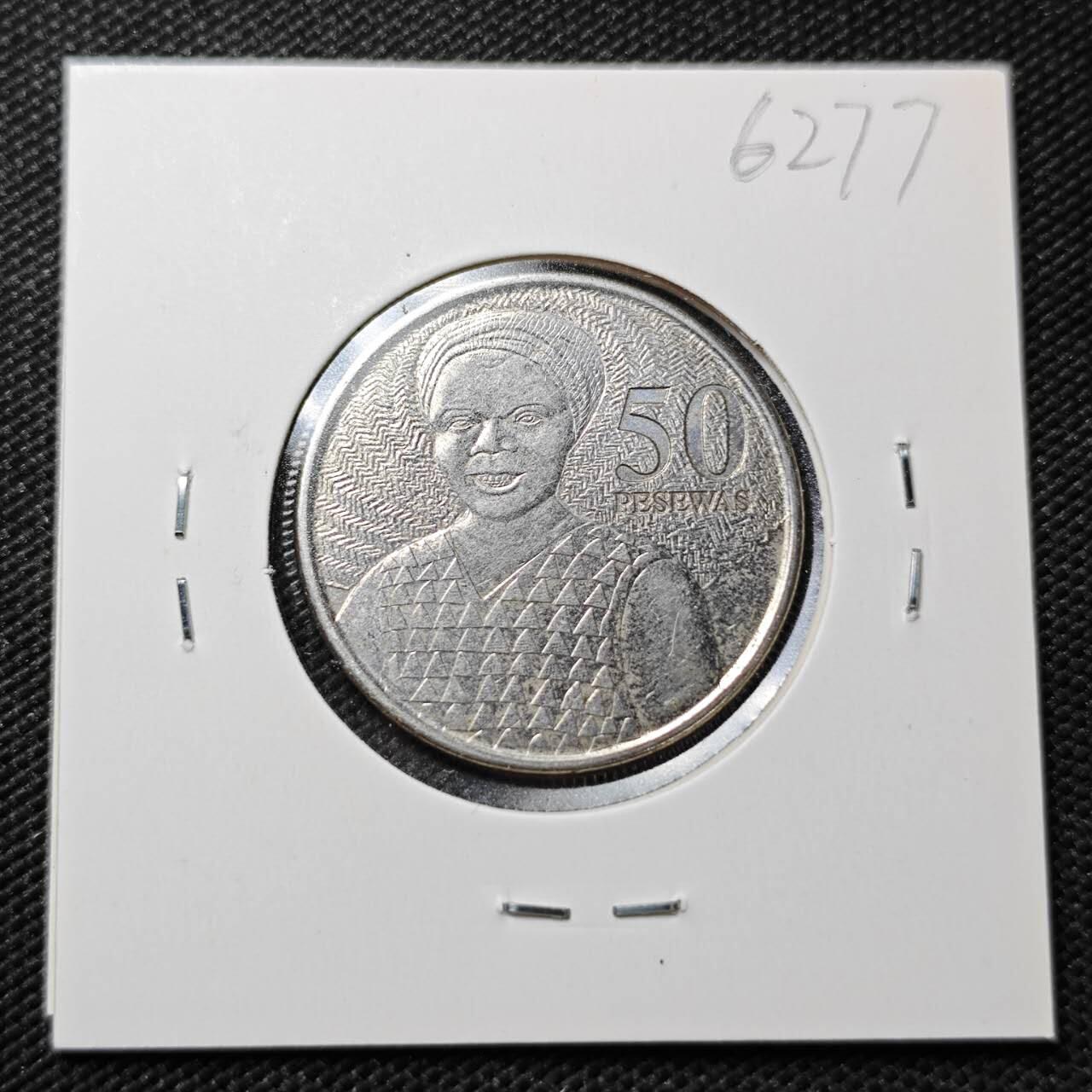 KK钱币收藏小铺  第362场  2月预留时间 周末发货  加纳50分