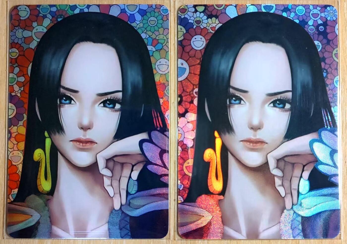 龙虎卡牌第六一场 （无佣金，单场满200元包邮，欢迎送拍） 折光彩闪2张 海贼王卡牌 大头女帝（背景异色）