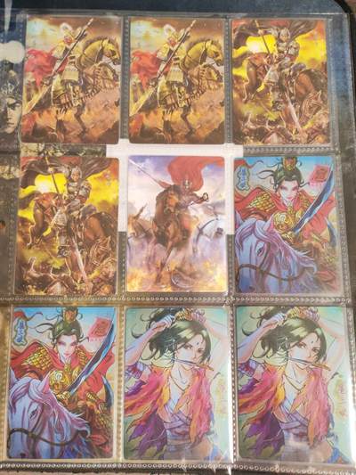 阳大大卡牌拍卖第79期（持续收拍品，周六晚上九点截拍，进群福利早知道） - 说岳全传 满江红 曹宁&伍尚志&连儿心善 水浒传 一丈青•扈三娘 9张 普卡 带膜入页