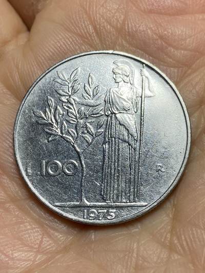 2025年第一百二十场(总第一百四十六场）外国好品散币(免佣金) - 意大利🇮🇹1975年100里拉