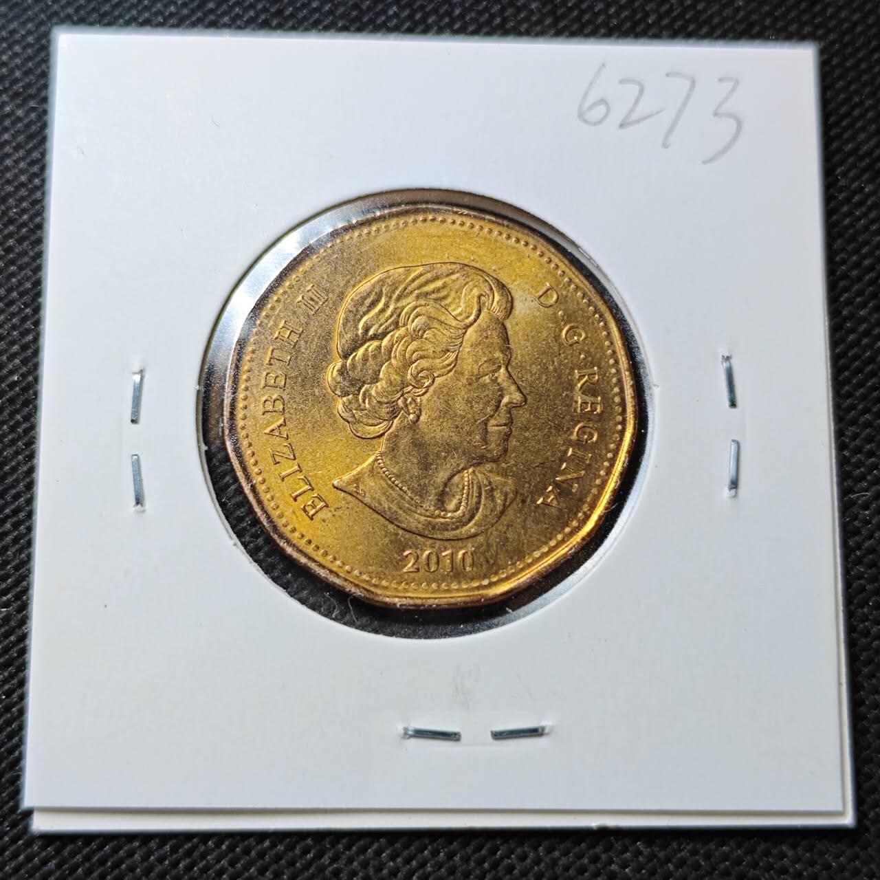 KK钱币收藏小铺  第362场  2月预留时间 周末发货  2010加拿大1元纪念币 好品