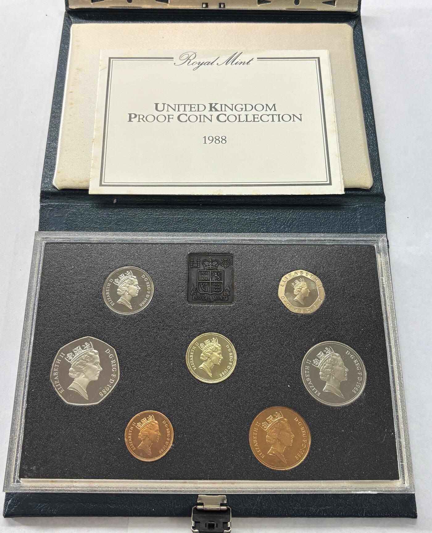 【雨安】【世界币章112-113期】周五/周六 两场连拍 2025-10-31 周五 19:30 保真 8秒倒数自动落锤 高效拍卖  [现代套币] Great Britain 英国套币 精制套币 1988年